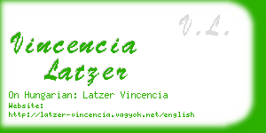 vincencia latzer business card